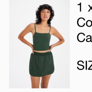 Girlfriend Collective compressive crop tank - forest green. Never worn